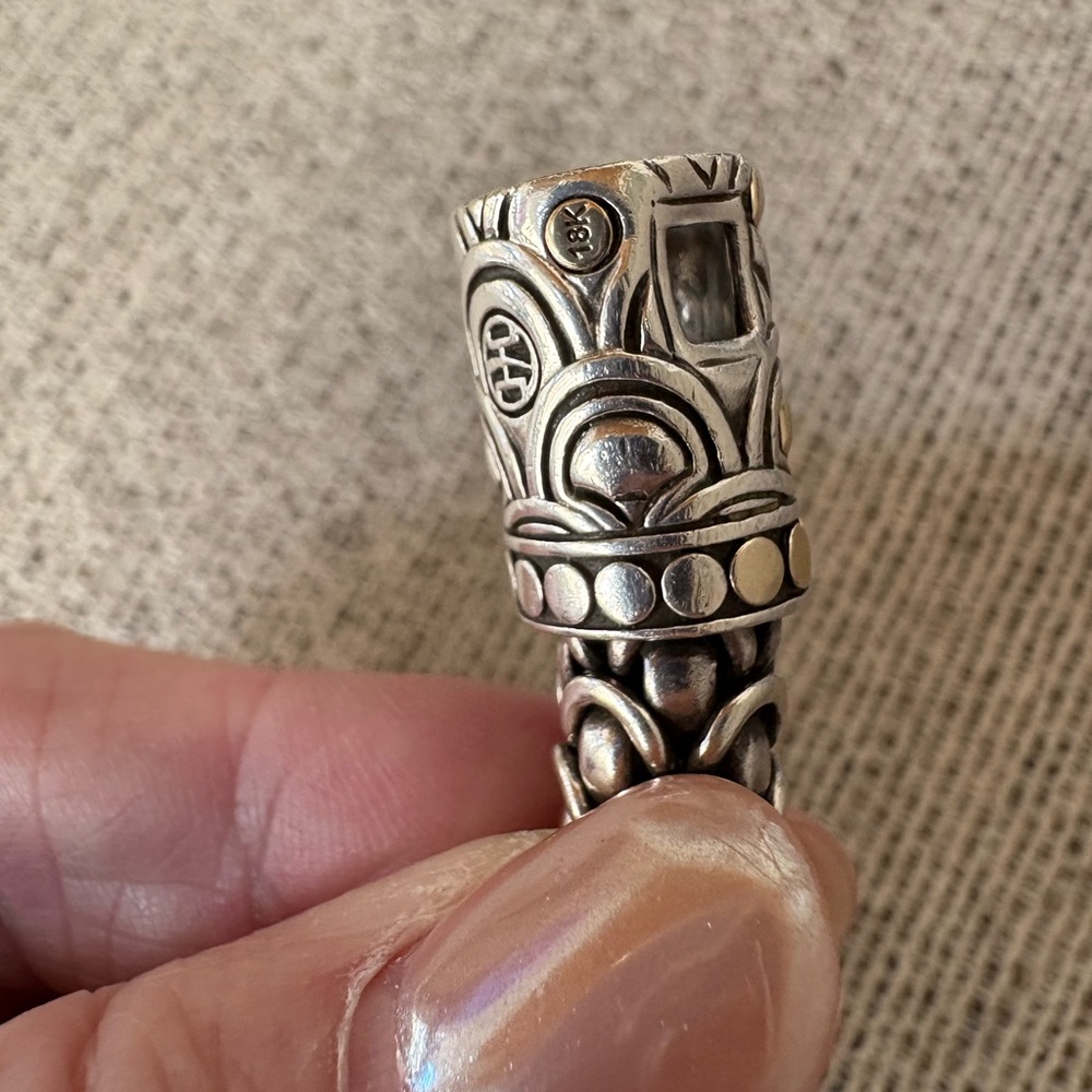 JOHN HARDY Intricate Silver and 18kt Gold Bracelet - Picture 7 of 15